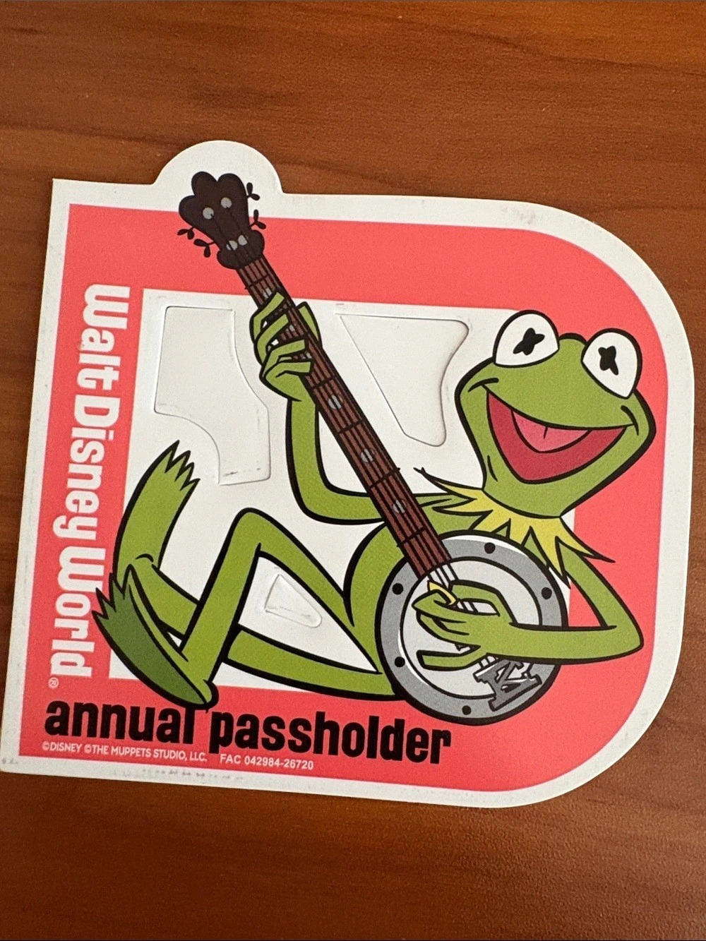 Walt Disney World Annual Passholder Kermit the Frog Magnet